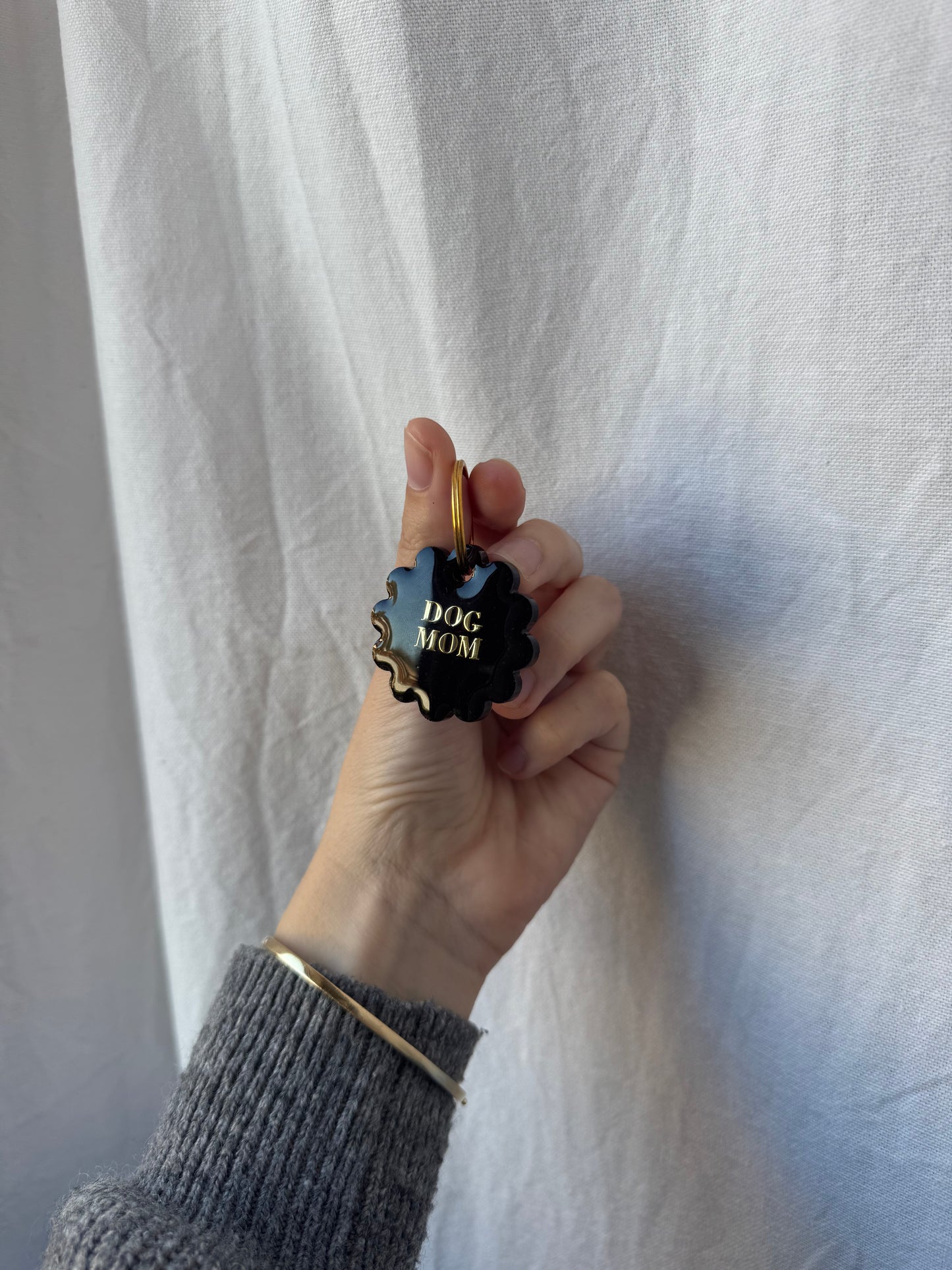 Porte clé Dog mom - Ristretto tartelette