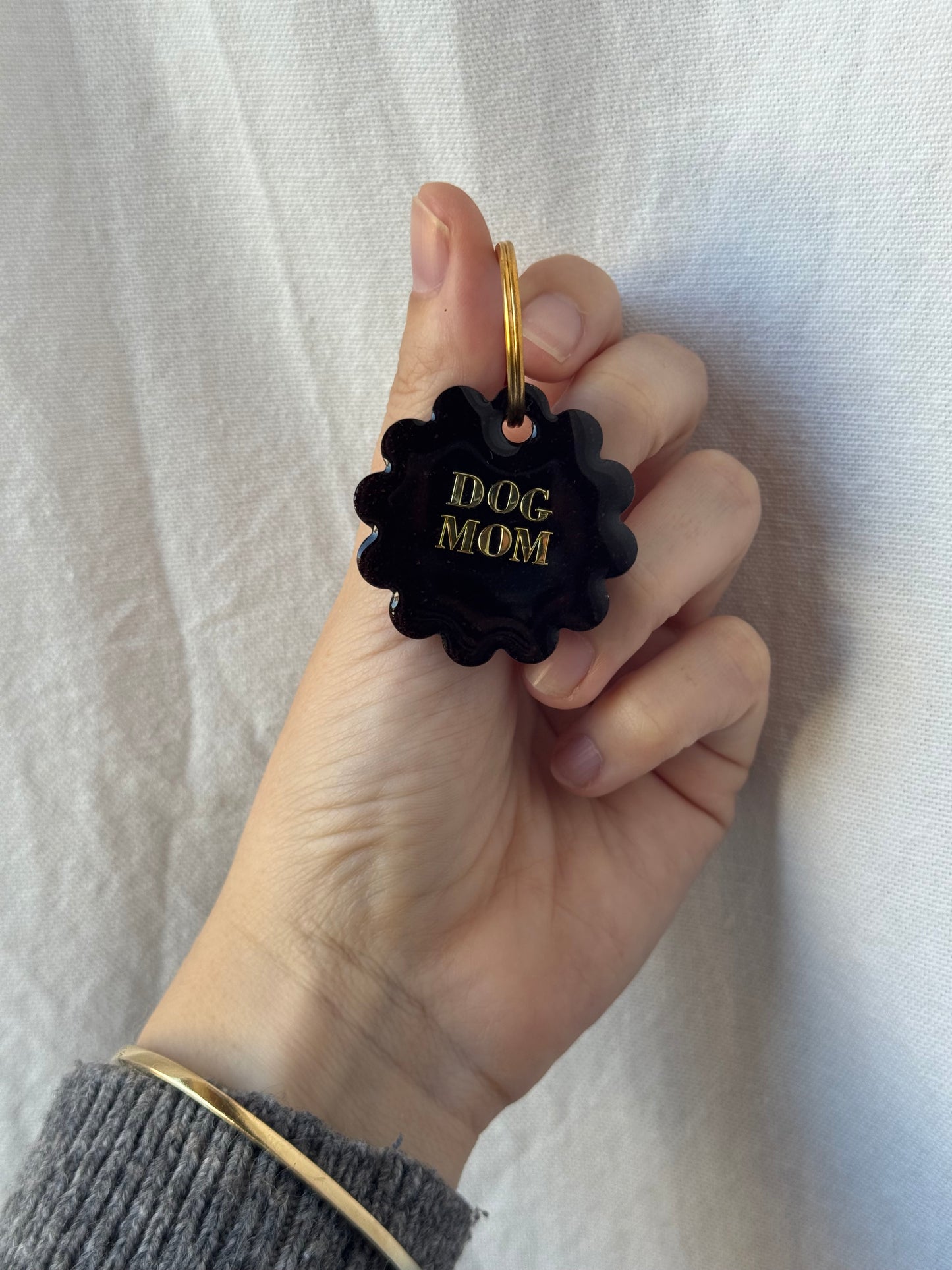 Porte clé Dog mom - Ristretto tartelette