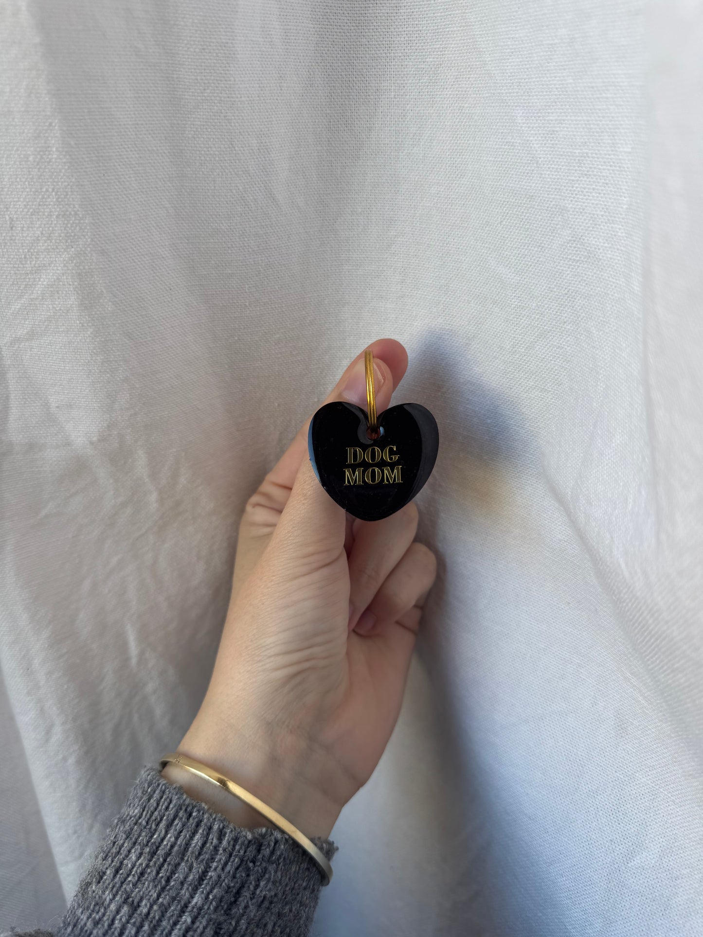 Porte clé Dog mom - Ristretto cœur
