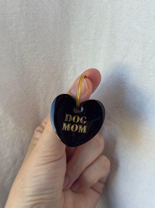 Porte clé Dog mom - Ristretto cœur